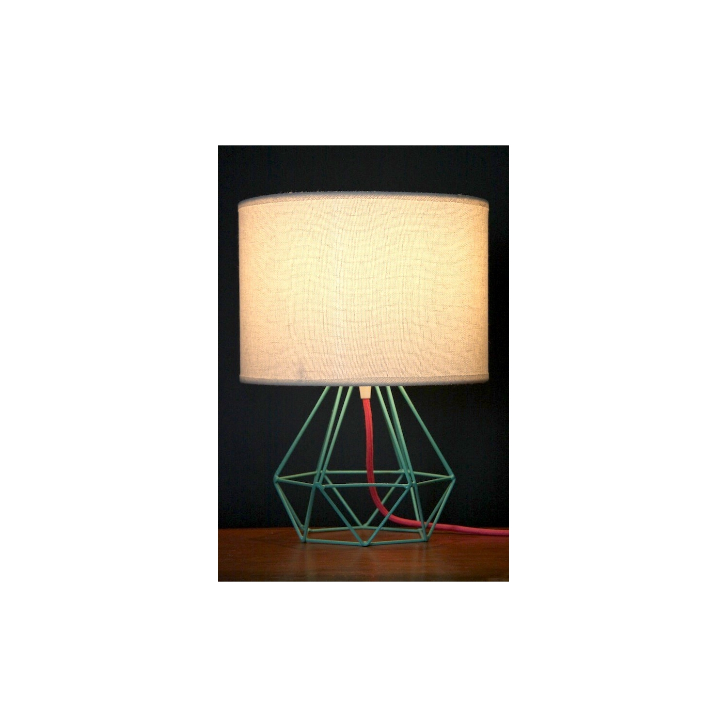 Pink rectangle lamp shade deals