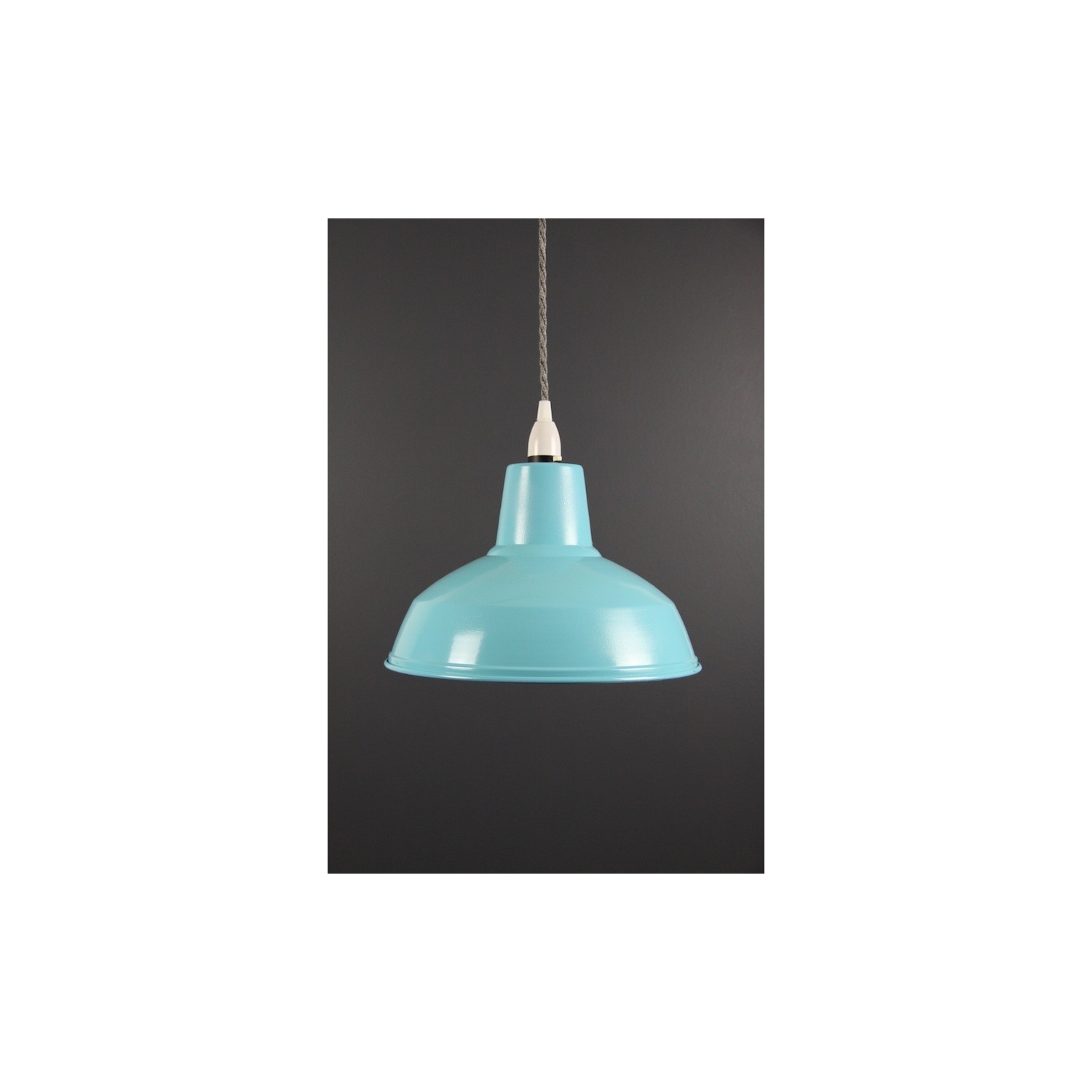 Metal Shade Pendant Vibrant Blue