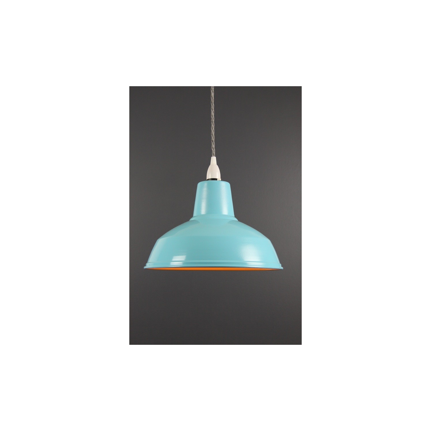 Metal Shade Pendant Vibrant Blue