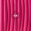 Hanging Lamp, pendel fabric cable Fuchsia RM08 2mt. Fuchsia Metal Rose and Lampholder.