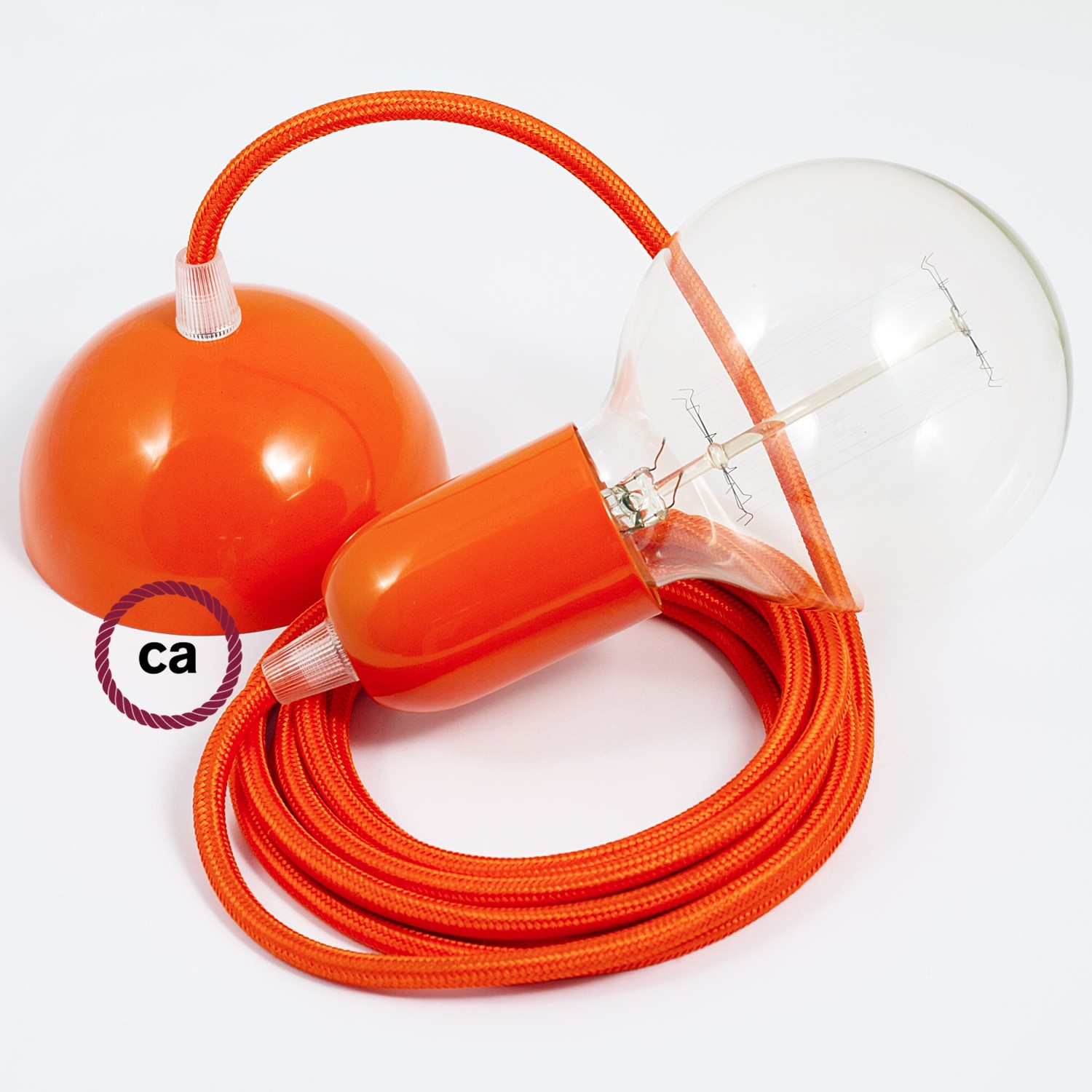 Orange sales hanging lamp