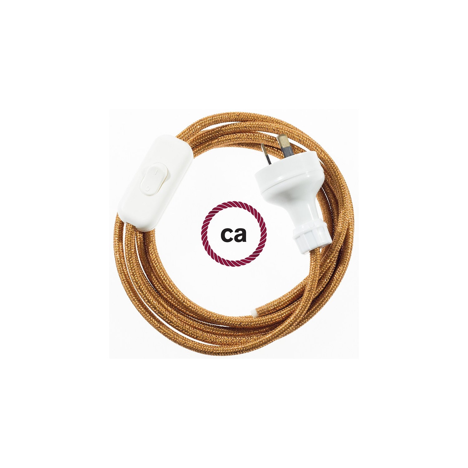 Wiring Glittering Copper textile cable RL22 - 1.80 mt