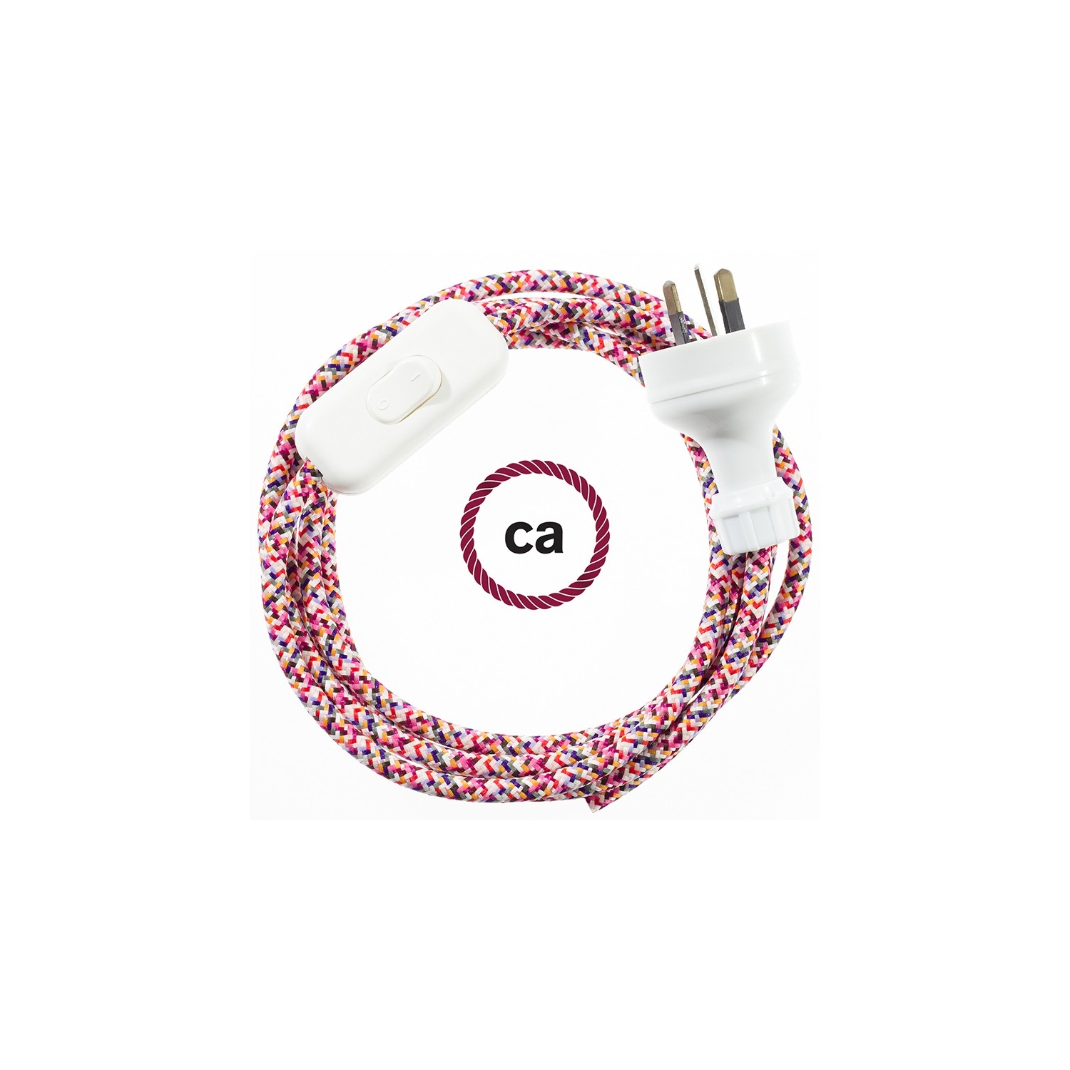 Wiring Pixel Fuchsia textile cable RX00 - 1.80 mt