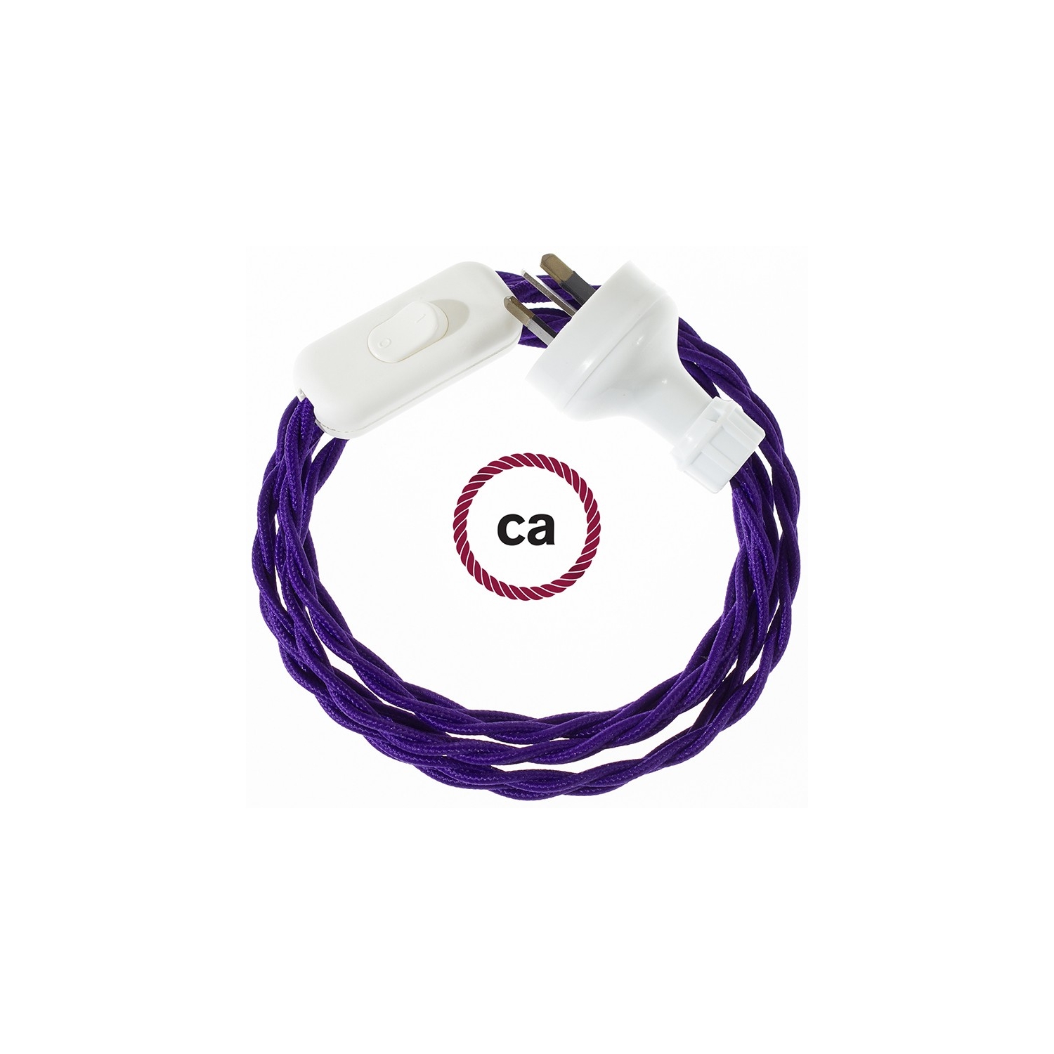 Wiring Violet Rayon textile cable TM14 - 1.80 mt
