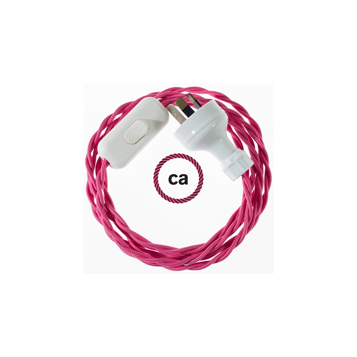 Wiring Fuchsia Rayon textile cable TM08 - 1.80 mt