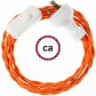 Wiring Orange Rayon textile cable TM15 - 1.80 mt