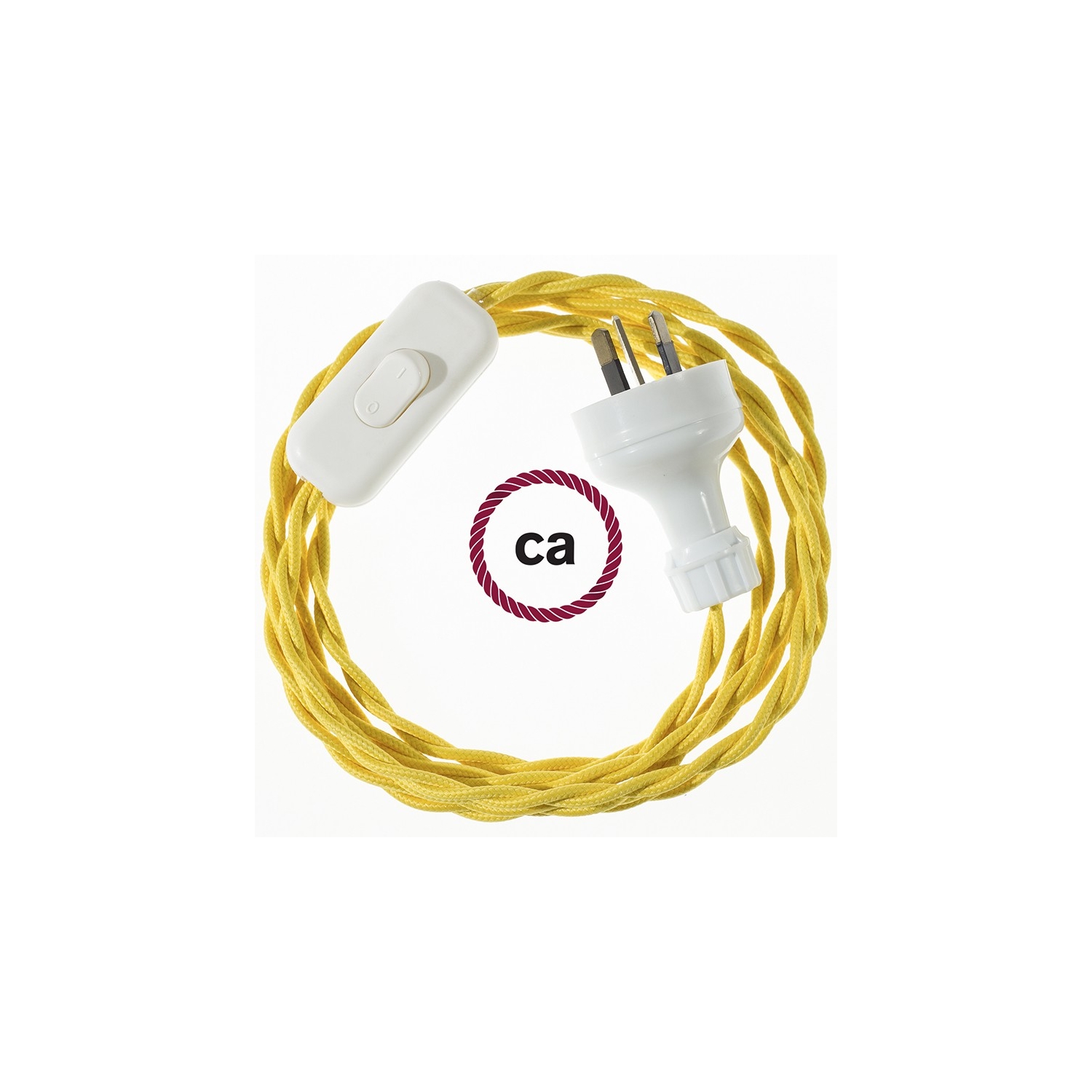 Wiring Yellow Rayon textile cable TM10 - 1.80 mt