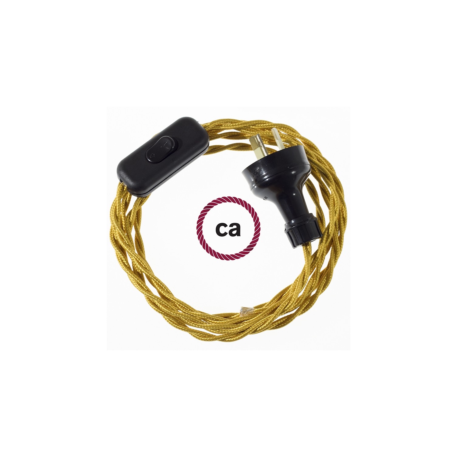 Wiring Gold Rayon textile cable TM05 - 1.80 mt