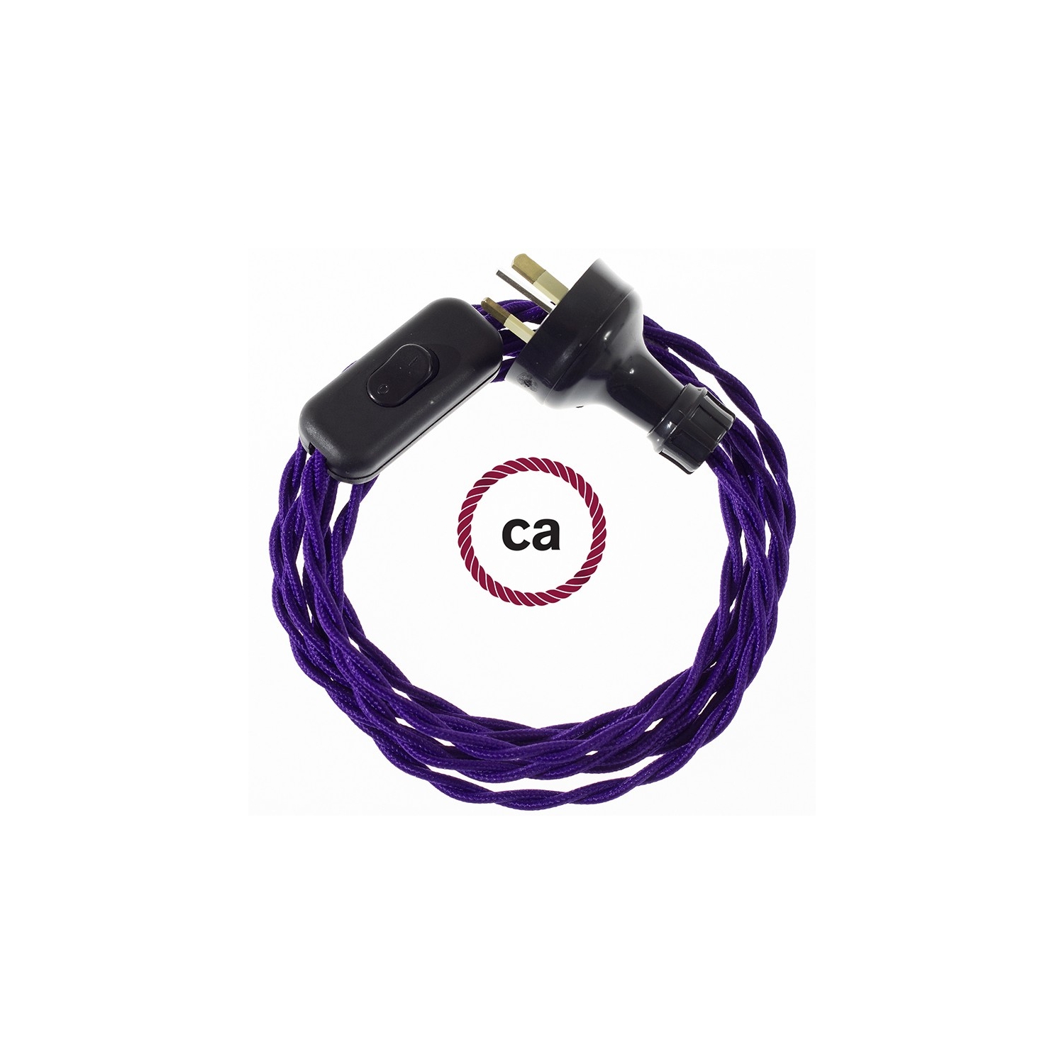 Wiring Violet Rayon textile cable TM14 - 1.80 mt
