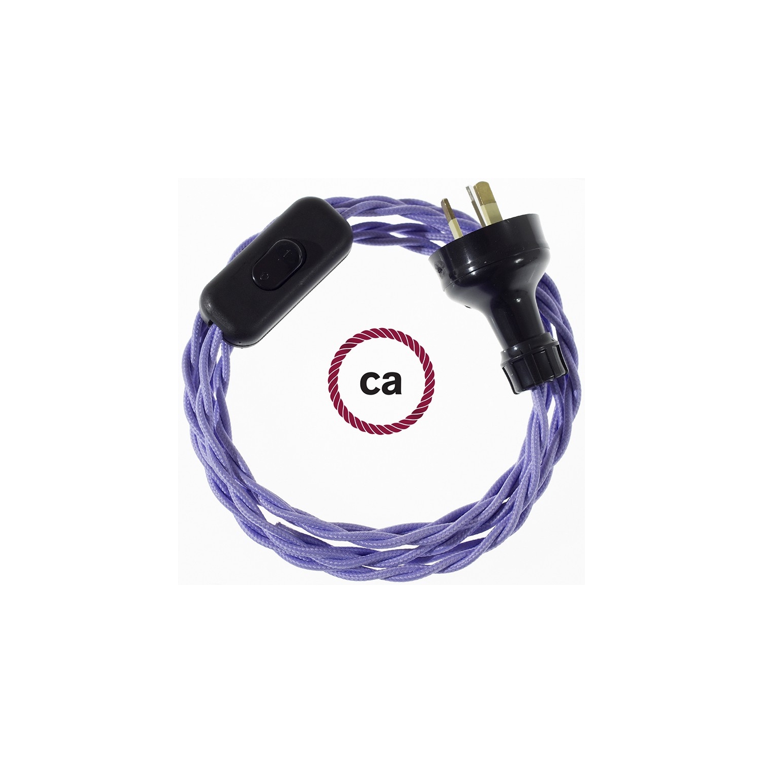 Wiring Lilac Rayon textile cable TM07 - 1.80 mt