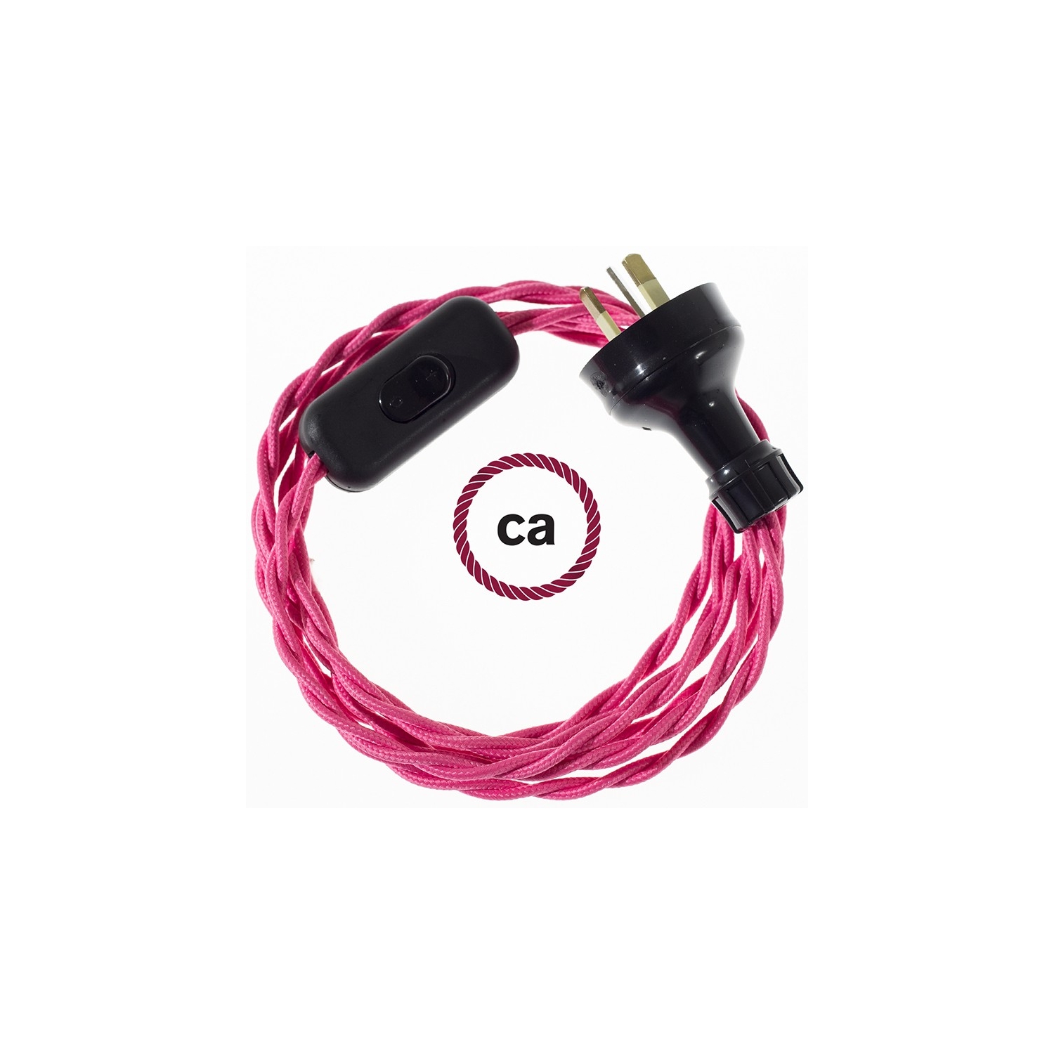 Wiring Fuchsia Rayon textile cable TM08 - 1.80 mt