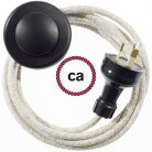 Wiring Pedestal Neutral Natural Linen textile cable RN01 - 3 mt
