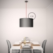 Pendant for lampshade, suspended lamp with Ocean Cotton textile cable RC53