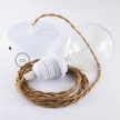 Pendant for lampshade, suspended lamp with Whiskey Rayon textile cable TM22