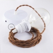Pendant for lampshade, suspended lamp with Deer Cotton textile cable TC23