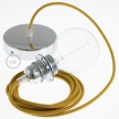 Pendant for lampshade, suspended lamp with Golden Honey Cotton textile cable RC31