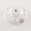 Porcelain Pendant, suspended lamp with White Cotton textile cable RC01