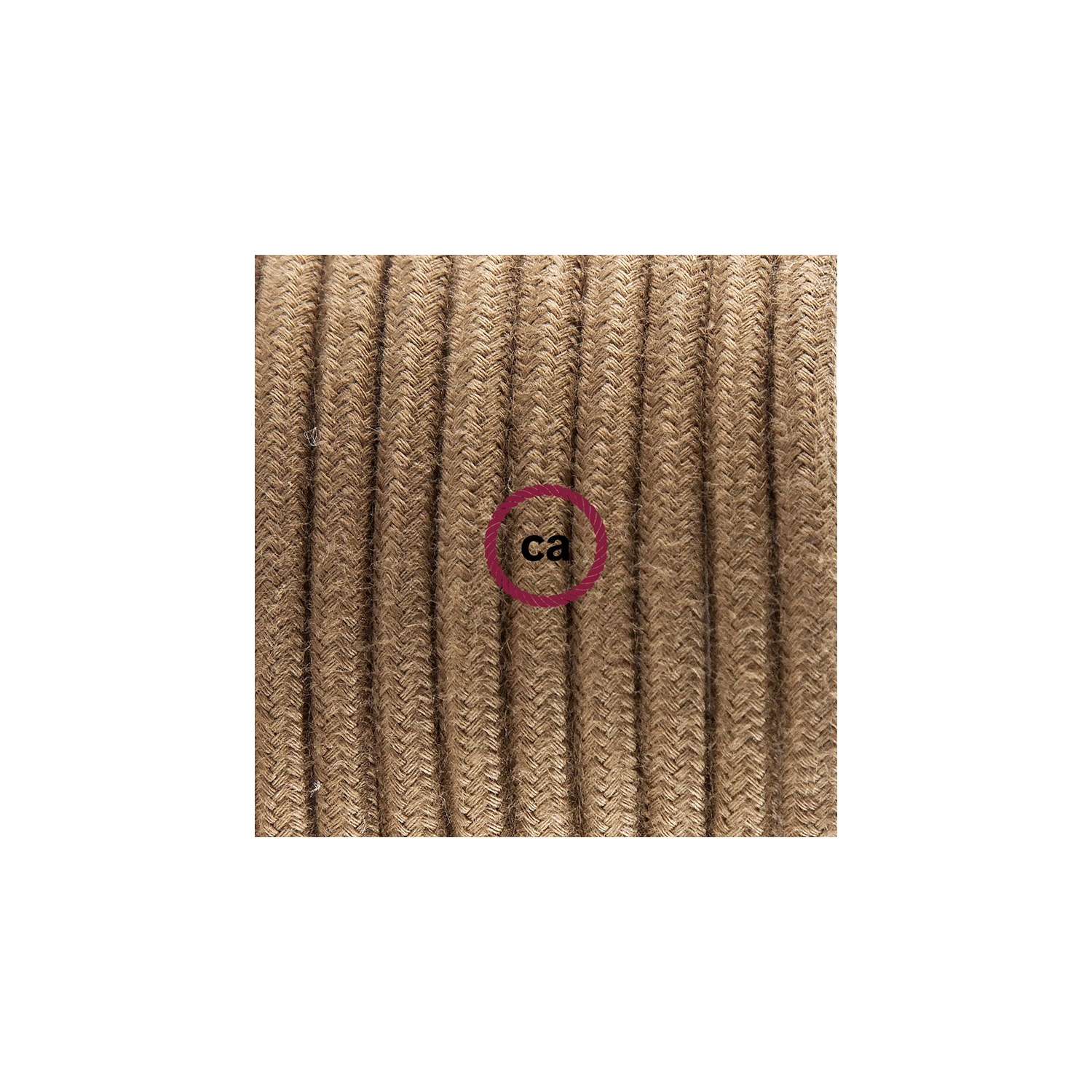 Porcelain Pendant, suspended lamp with Brown Cotton textile cable RC13