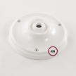 Porcelain Pendant, suspended lamp with Stripes Ancient Pink textile cable RD51
