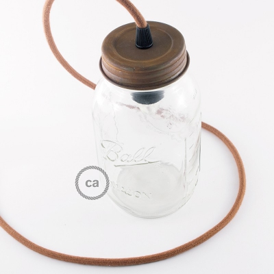 DIY Mason Jar Pendant Kit, Rust
