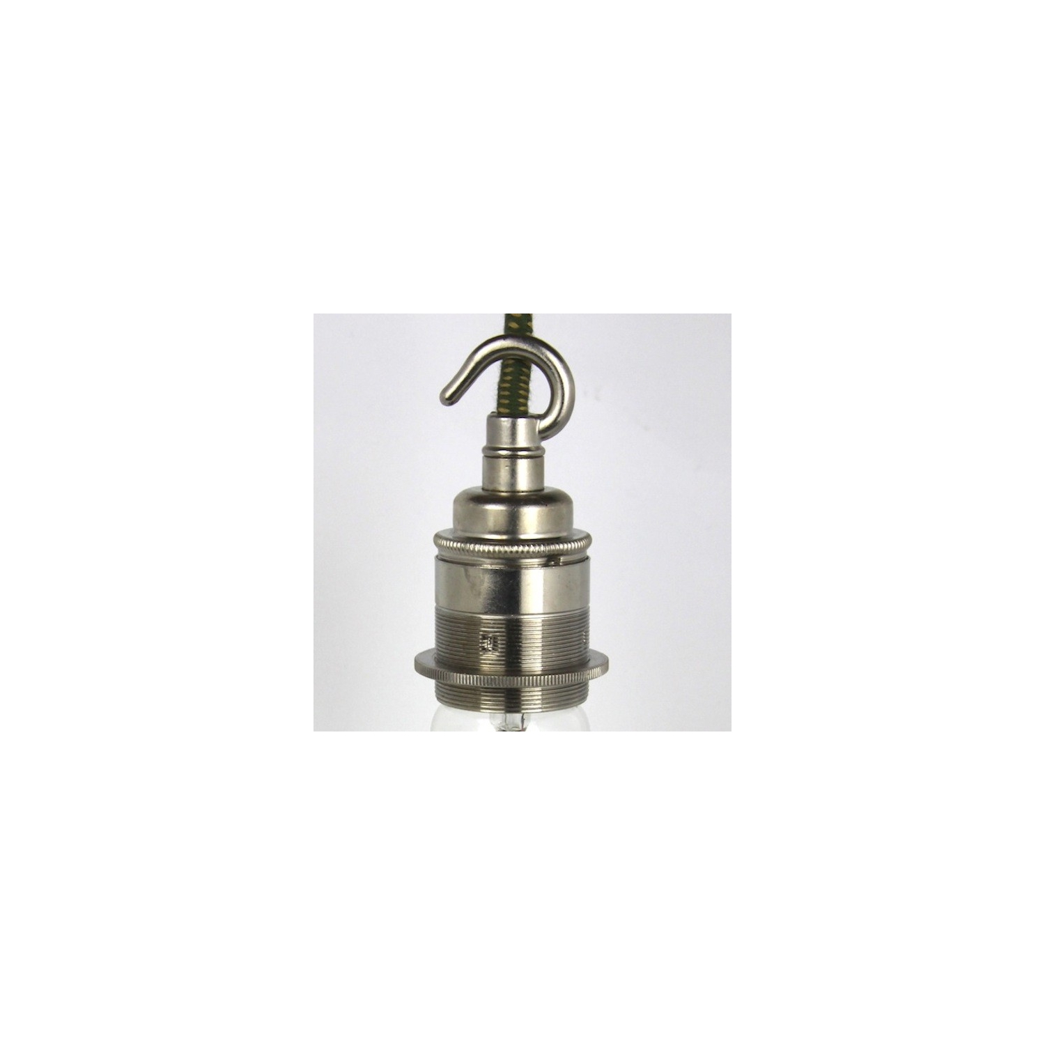 Lampholder Large Nickel with Hook