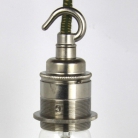Lampholder Large Nickel with Hook Edison Screw E27