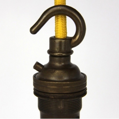 Lampholder Small Brass with Hook bayonet B22