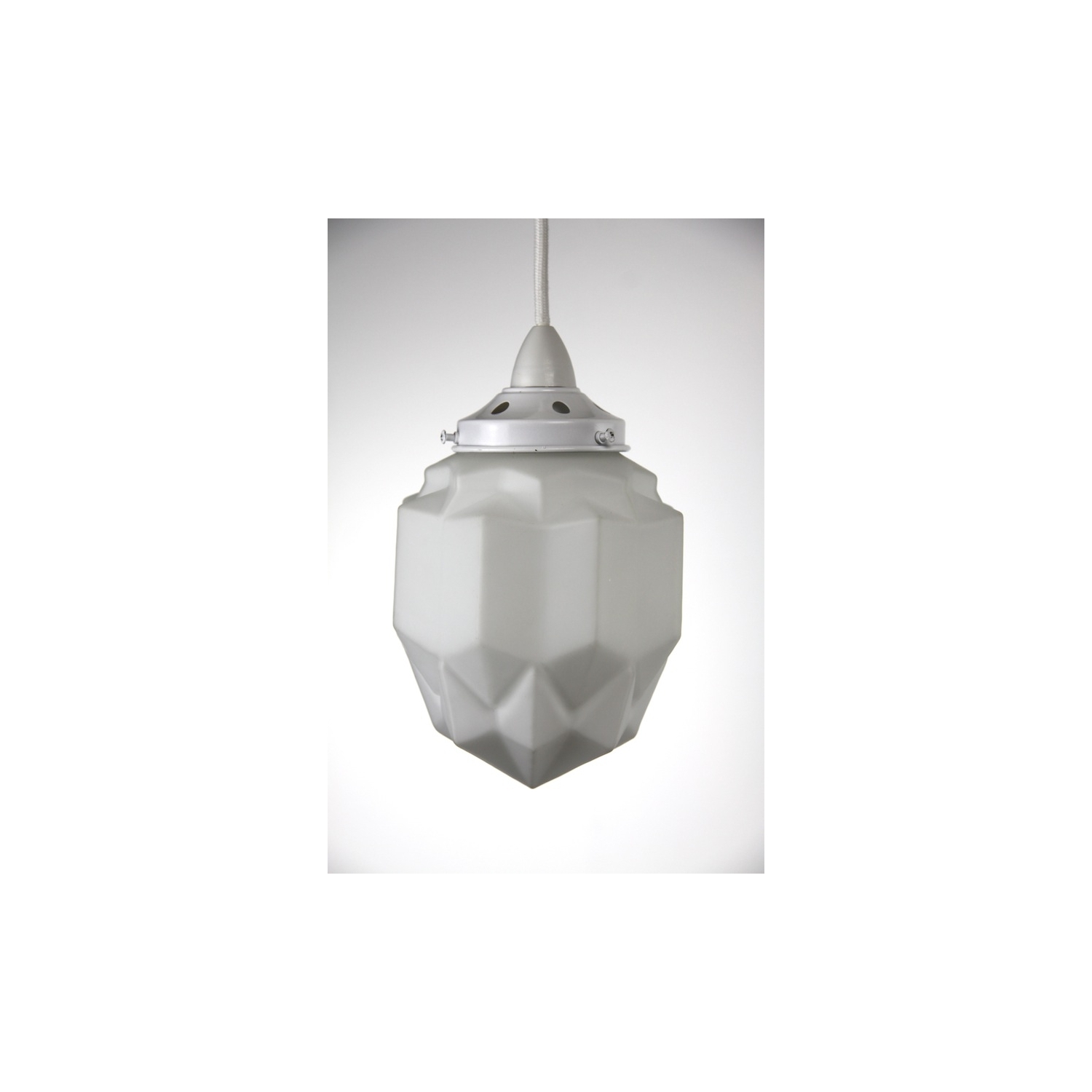 Art Deco Pendant: White