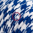 TO210 Blue Houndstooth Round Electric Cable covered by Rayon fabric