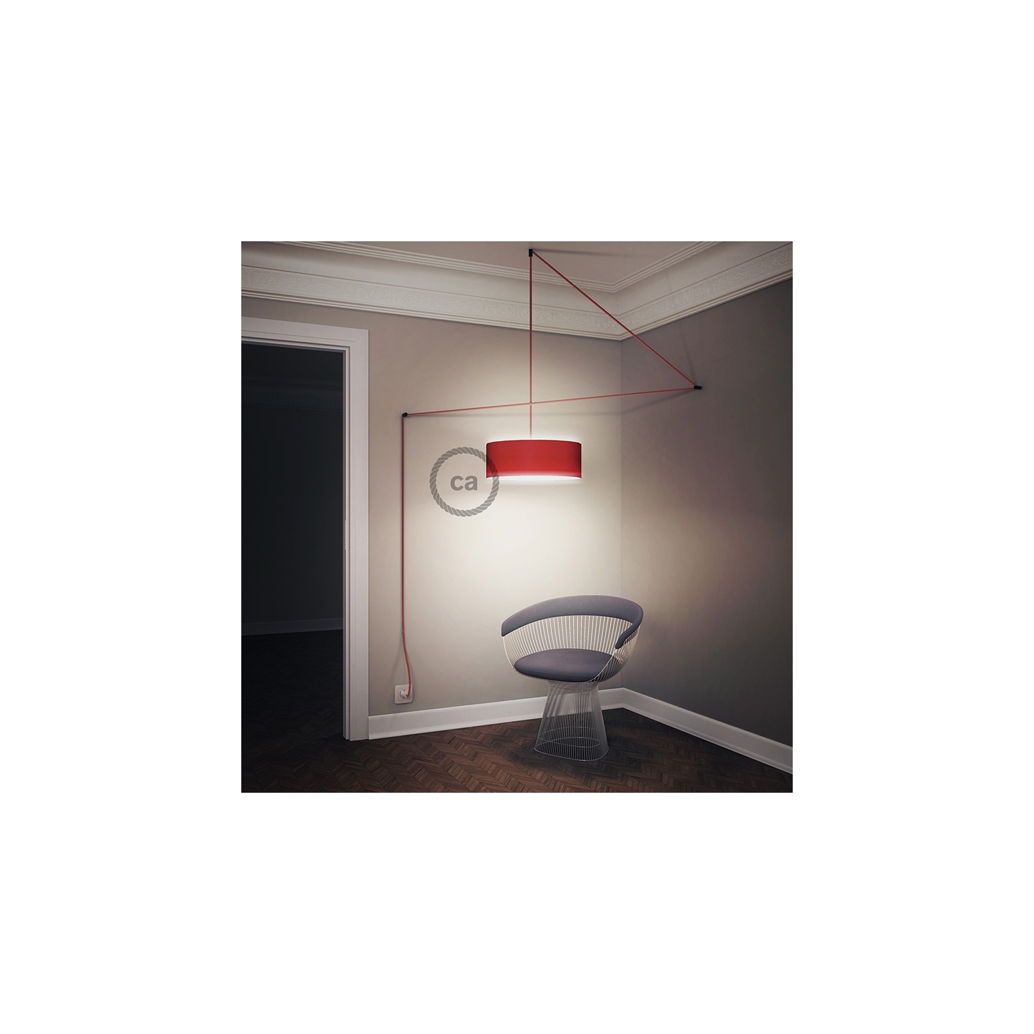 Create your RC43 Dove Cotton Snake for lampshade and bring the light wherever you want.