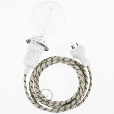 Create your RD54 Stripes Anthracite Snake for lampshade and bring the light wherever you want.