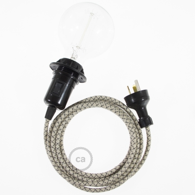 Create your RD64 Lozenge Anthracite Snake for lampshade and bring the light wherever you want.