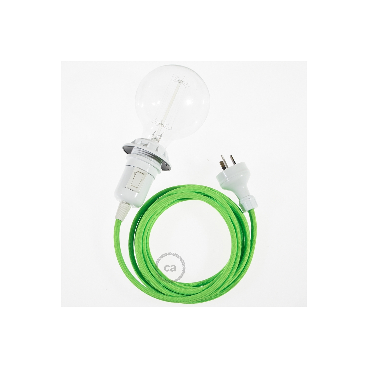 Create your RF06 Green Fluo Snake for lampshade and bring the light wherever you want.