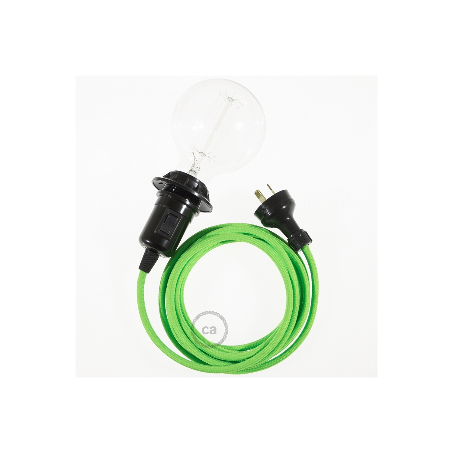 Create your RF06 Green Fluo Snake for lampshade and bring the light wherever you want.
