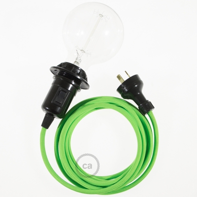 Create your RF06 Green Fluo Snake for lampshade and bring the light wherever you want.