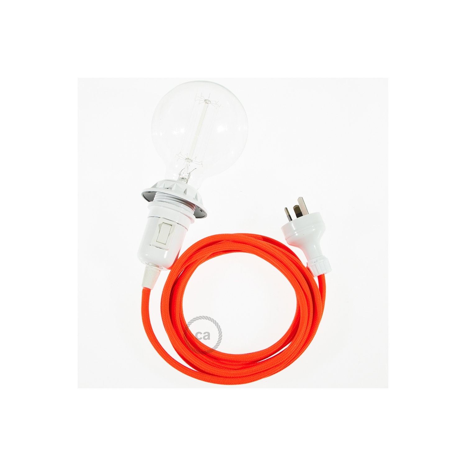 Create your RF15 Orange Fluo Snake for lampshade and bring the light wherever you want.