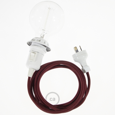 Create your RM19 Burgundy Rayon Snake for lampshade and bring the light wherever you want.