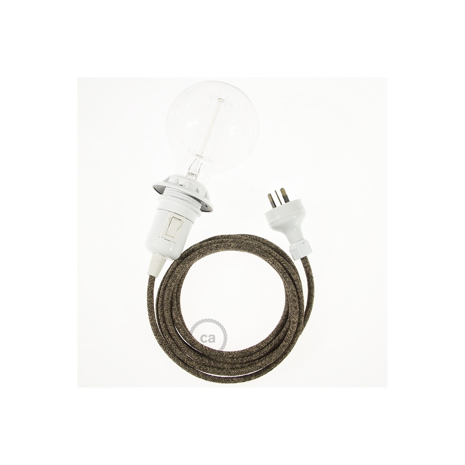 Create your RN04 Brown Natural Linen Snake for lampshade and bring the light wherever you want.