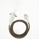 Create your RN04 Brown Natural Linen Snake for lampshade and bring the light wherever you want.