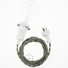Create your TC63 Grey Green Cotton Snake for lampshade and bring the light wherever you want.