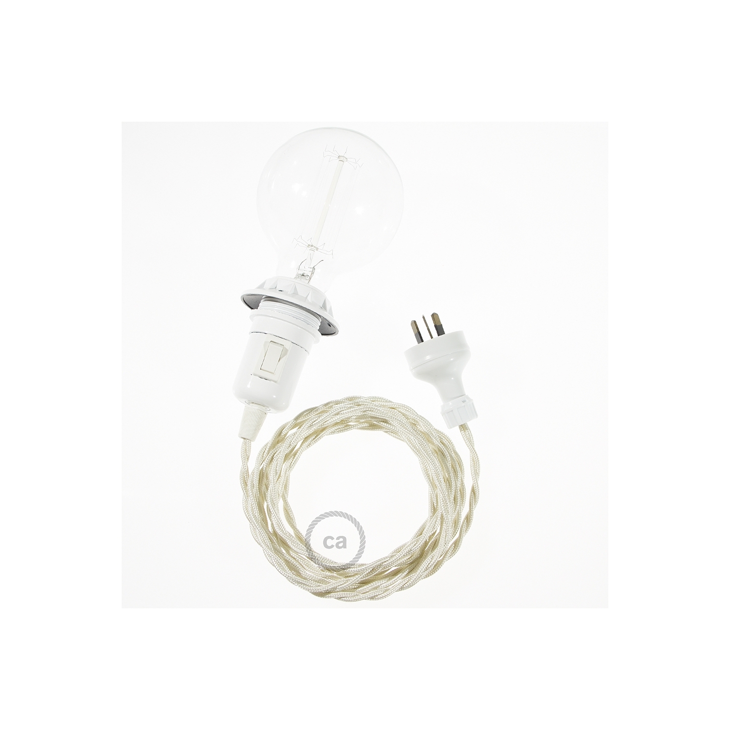 Create your TM00 Ivory Rayon Snake for lampshade and bring the light wherever you want.