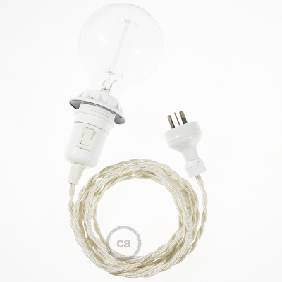 Create your TM00 Ivory Rayon Snake for lampshade and bring the light wherever you want.