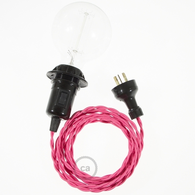 Create your TM08 Fuchsia Rayon Snake for lampshade and bring the light wherever you want.