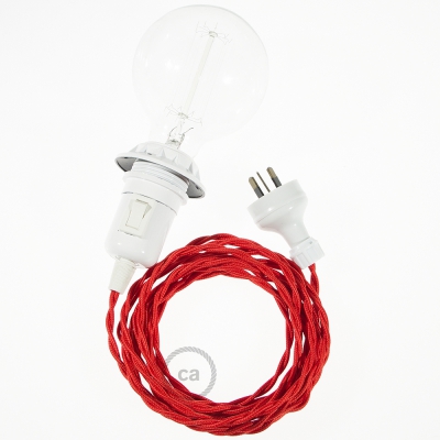 Create your TM09 Red Rayon Snake for lampshade and bring the light wherever you want.