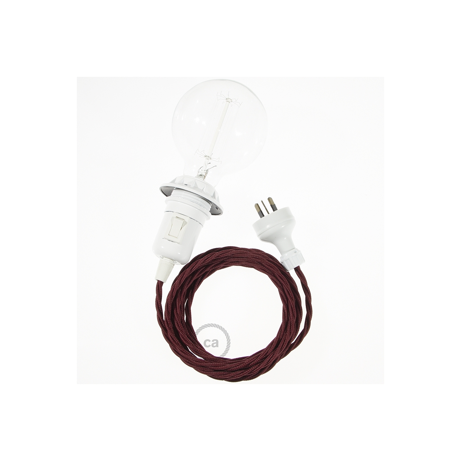 Create your TM19 Burgundy Rayon Snake for lampshade and bring the light wherever you want.