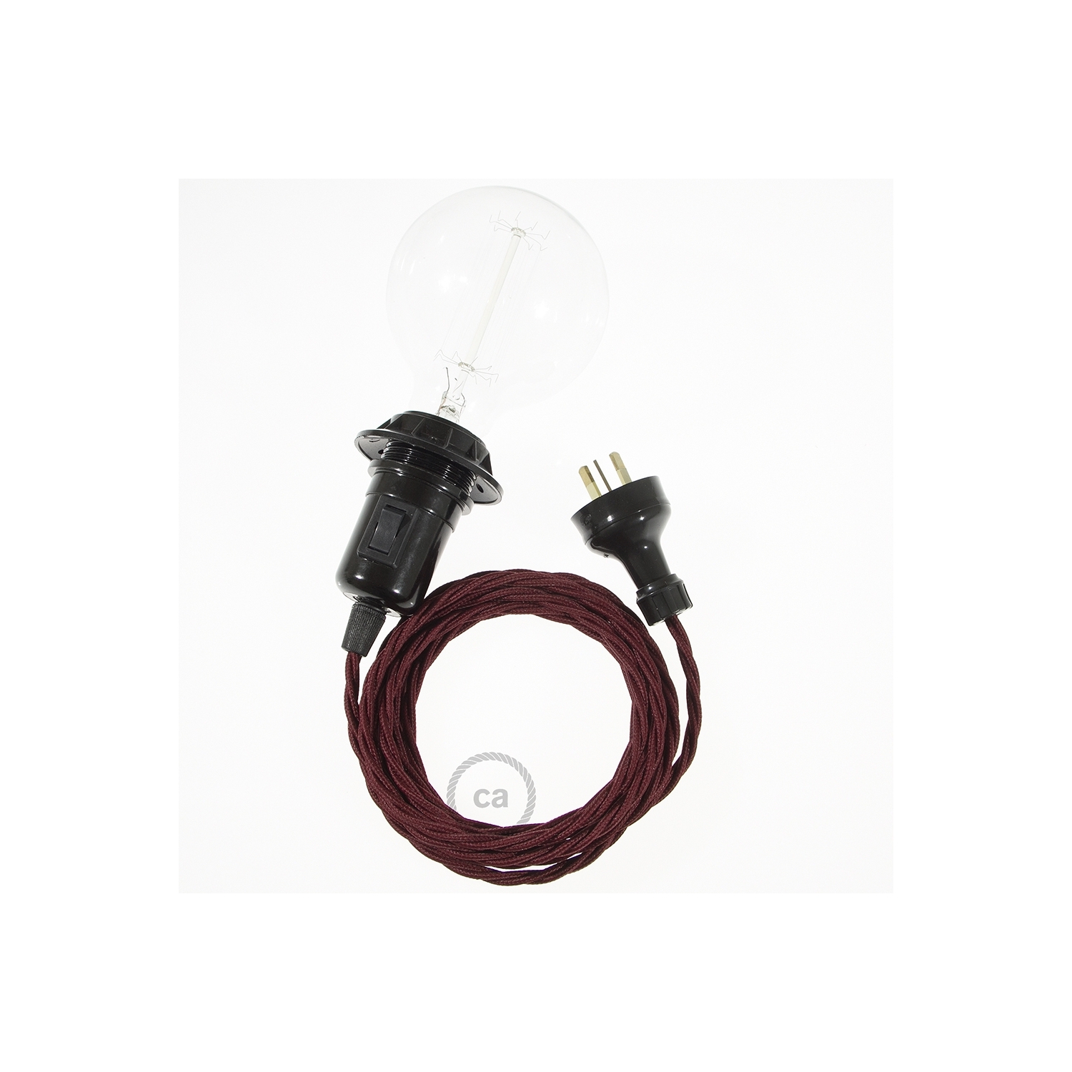 Create your TM19 Burgundy Rayon Snake for lampshade and bring the light wherever you want.