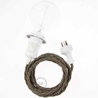 Create your TN04 Brown Natural Linen Snake for lampshade and bring the light wherever you want.