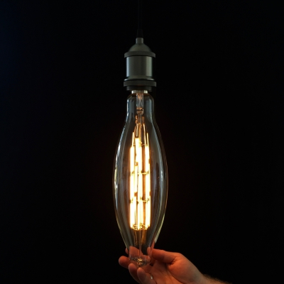 XXXL LED Transparent Light Bulb - Cigar- 4W E40 Dimmable 2200K