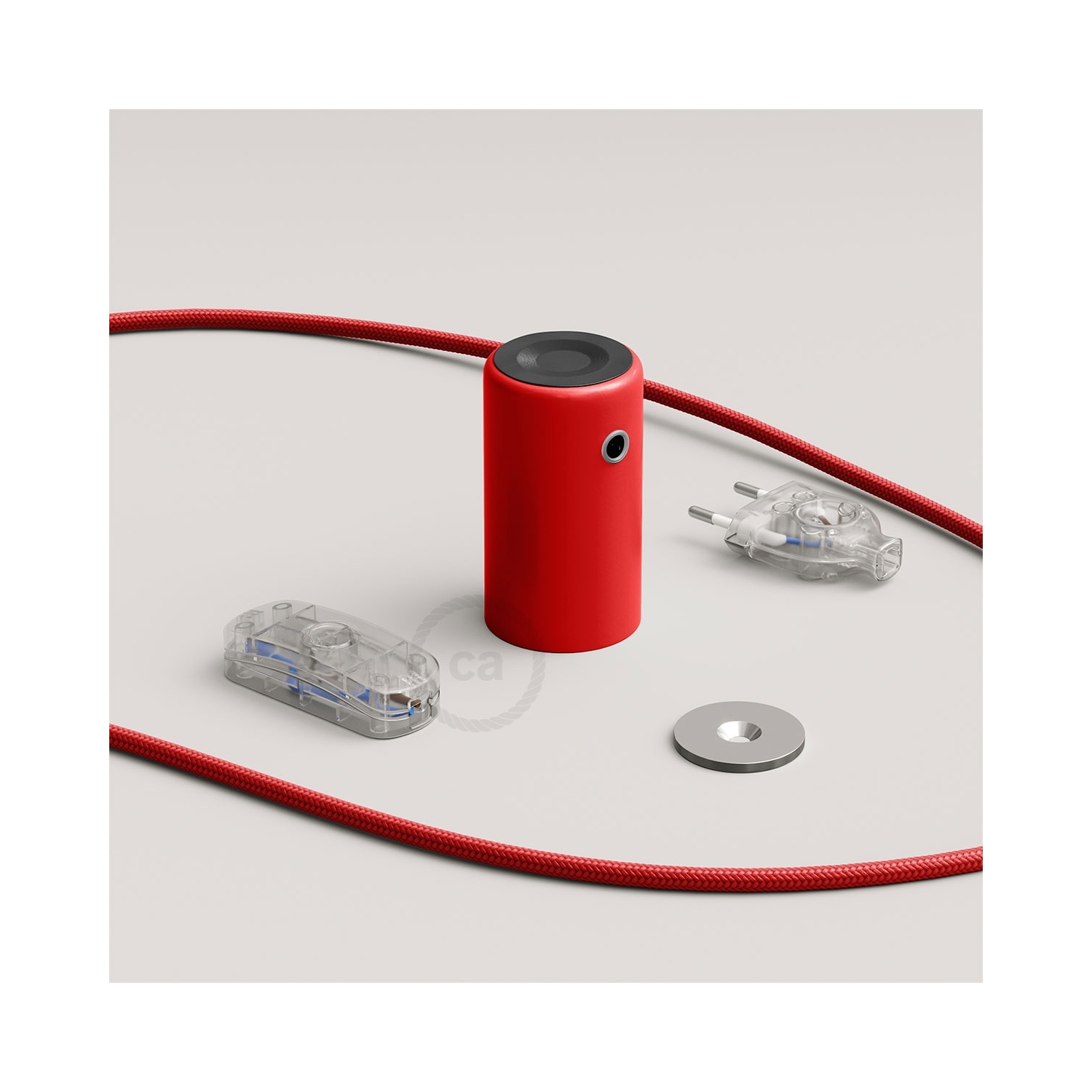 Magnetico®-Plug Red, ready-to-use magnetic lamp holder