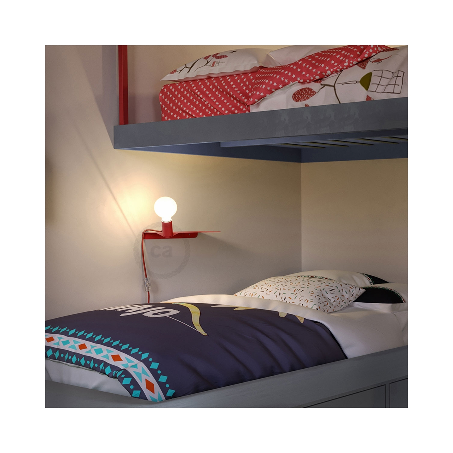 Magnetico®-Plug Red, ready-to-use magnetic lamp holder